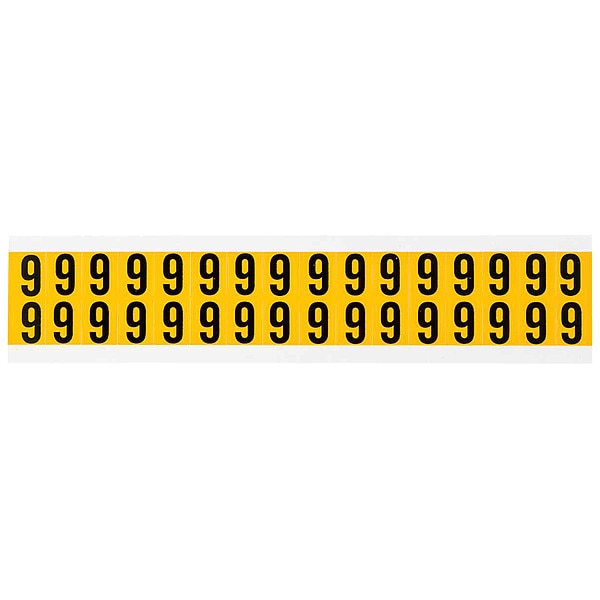 Number Label, 6, 3/4in.Hx9/16in.W, Vinyl