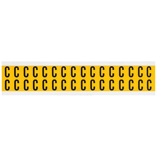 Letter Label, C, 3/4in.Hx9/16in.W, Vinyl
