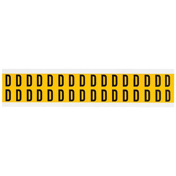 Letter Label, D, 3/4in.Hx9/16in.W, Vinyl