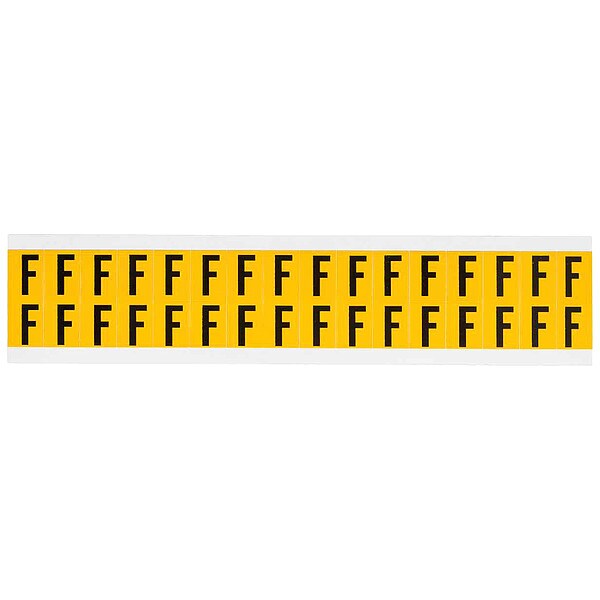 Letter Label, F, 3/4in.Hx9/16in.W, Vinyl
