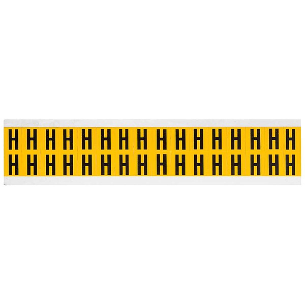 Letter Label, H, 3/4in.Hx9/16in.W, Vinyl