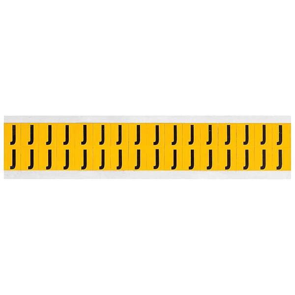 Letter Label, J, 3/4in.Hx9/16in.W, Vinyl