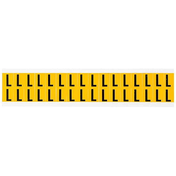 Letter Label, L, 3/4in.Hx9/16in.W, Vinyl