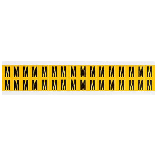 Letter Label, M, 3/4in.Hx9/16in.W, Vinyl
