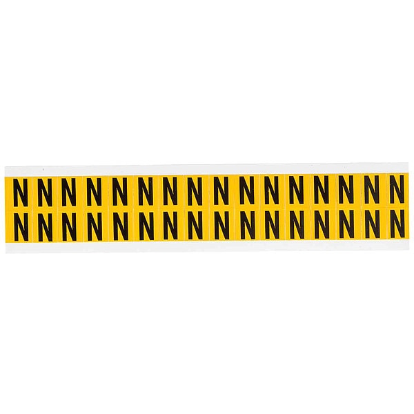 Letter Label, N, 3/4in.Hx9/16in.W, Vinyl