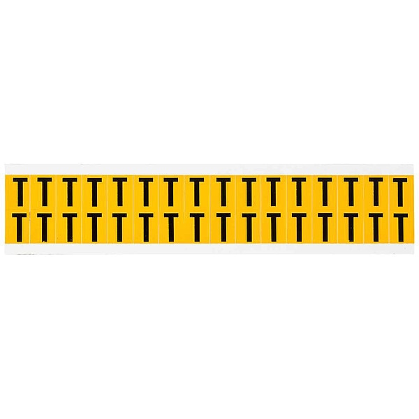 Letter Label, T, 3/4in.Hx9/16in.W, Vinyl