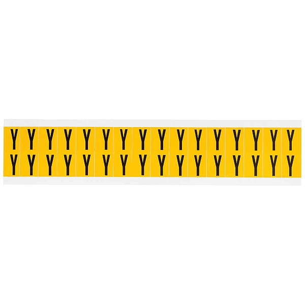 Letter Label, Y, 3/4in.Hx9/16in.W, Vinyl