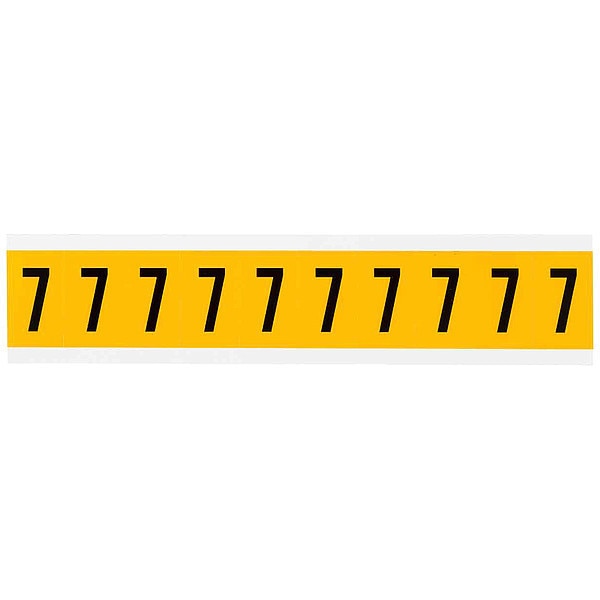 Number Label, 7, 1-1/2in.Hx7/8in.W, Vinyl