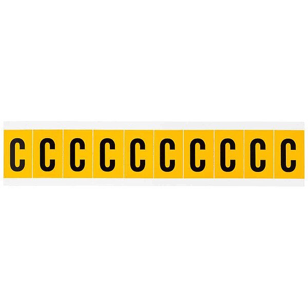 Letter Label, C, 1-1/2in.Hx7/8in.W
