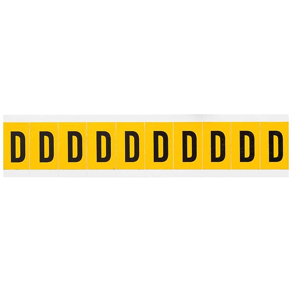 Letter Label, D, 1-1/2in.Hx7/8in.W