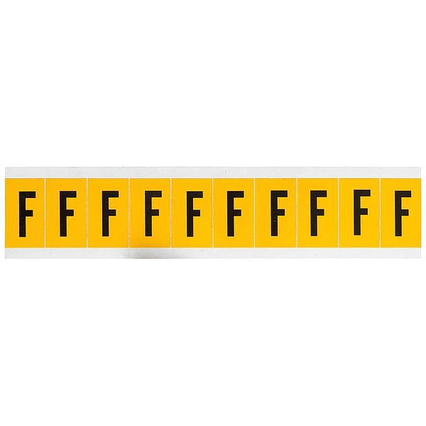 Letter Label, F, 1-1/2in.Hx7/8in.W, Vinyl