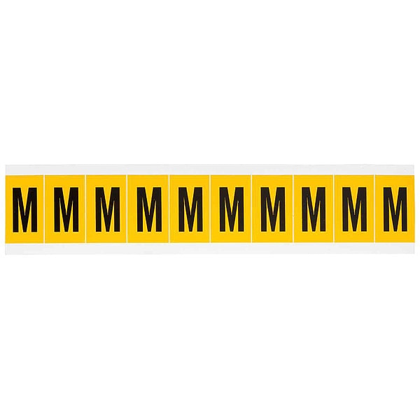 Letter Label, M, 1-1/2in.Hx7/8in.W