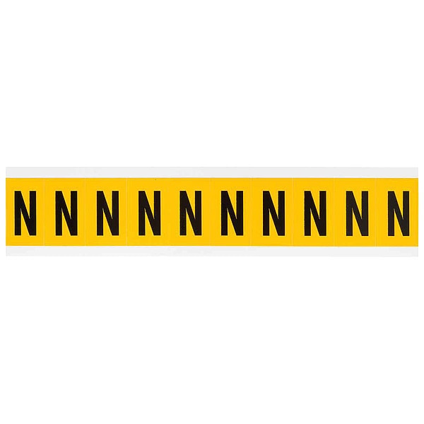 Letter Label, N, 1-1/2in.Hx7/8in.W, Vinyl