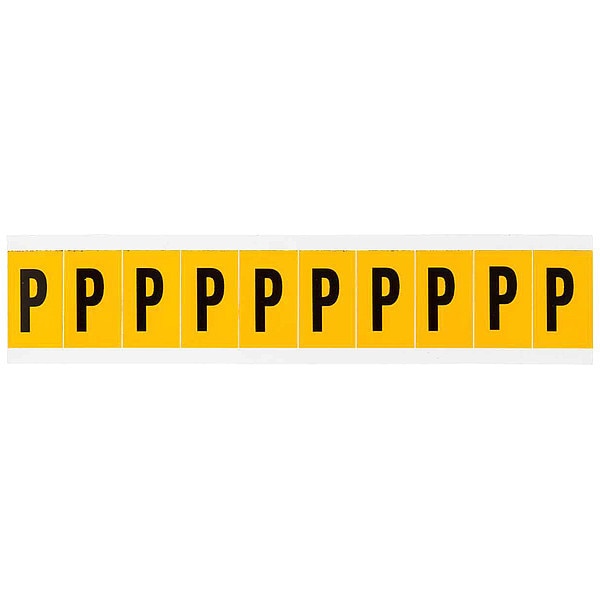 Letter Label, P, 1-1/2in.Hx7/8in.W
