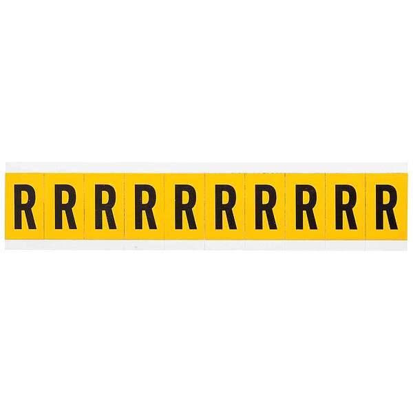 Letter Label, R, 1-1/2in.Hx7/8in.W