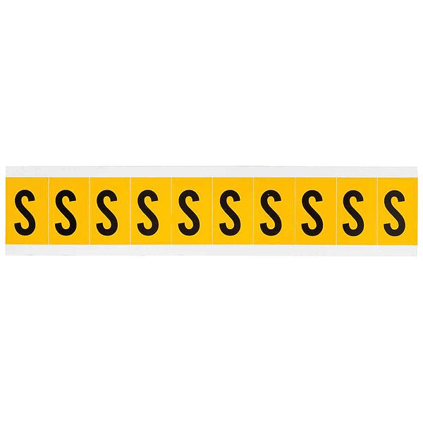 Letter Label, S, 1-1/2in.Hx7/8in.W
