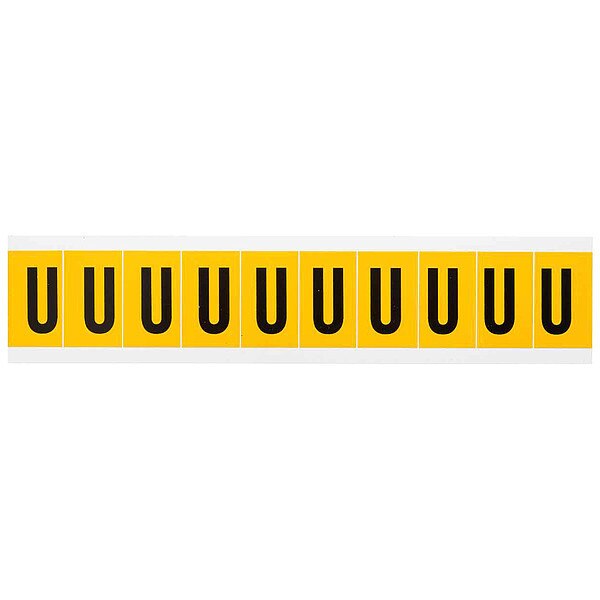 Letter Label, U, 1-1/2in.Hx7/8in.W