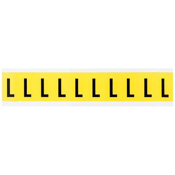 Letter Label, L, 1-1/2in.Hx7/8in.W