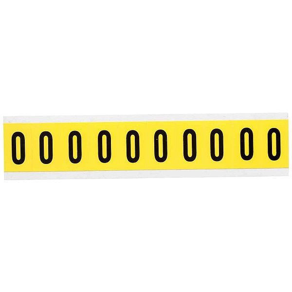 Letter Label, O, 1-1/2in.Hx7/8in.W, Vinyl