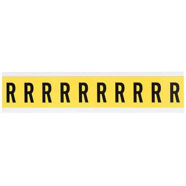 Letter Label, R, 1-1/2in.Hx7/8in.W, Vinyl