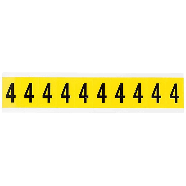 Number Label, 4, 1-1/2in.Hx7/8in.W