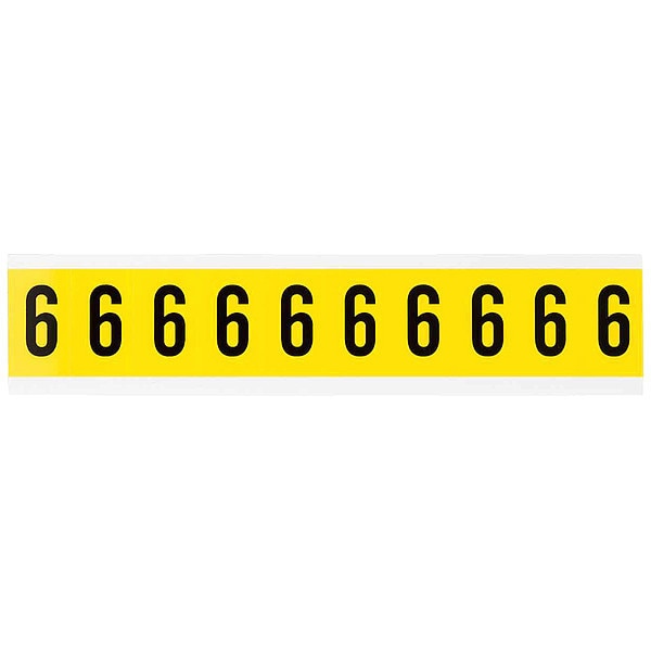 Number Label, 6, 1-1/2in.Hx7/8in.W
