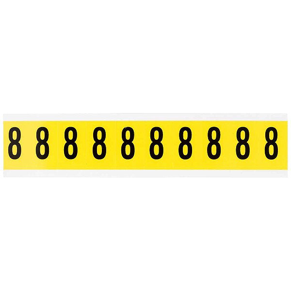 Number Label, 8, 1-1/2in.Hx7/8in.W