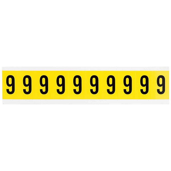 Number Label, 9, 1-1/2in.Hx7/8in.W