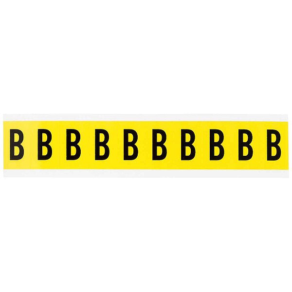 Letter Label, B, 1-1/2in.Hx7/8in.W, Vinyl