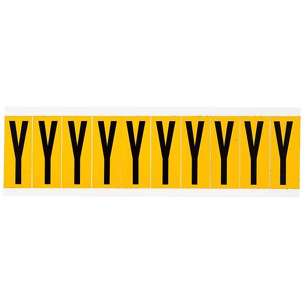 Letter Label, Y, 2-1/4in.Hx7/8in.W, Vinyl