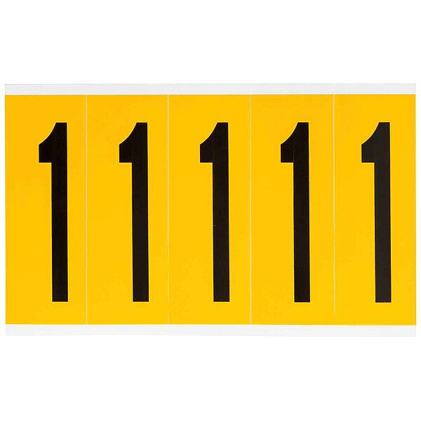 Number Label, 1, 5in.Hx1-3/4in.W, Vinyl
