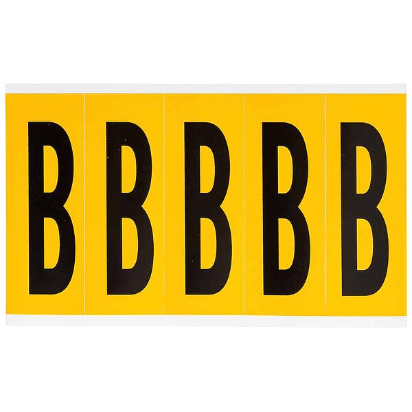 Letter Label, B, 5inHx1-3/4inW, No. Cards 1