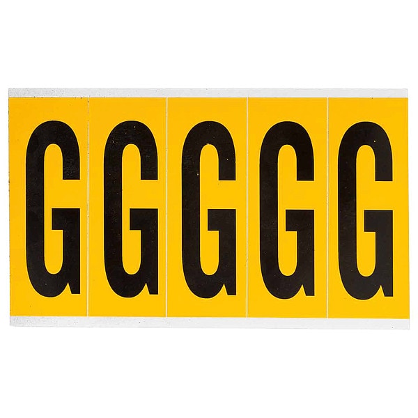 Letter Label, G, 5inHx1-3/4inW, No. Cards 1
