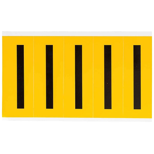 Letter Label, I, 5in.Hx1-3/4in.W, Vinyl
