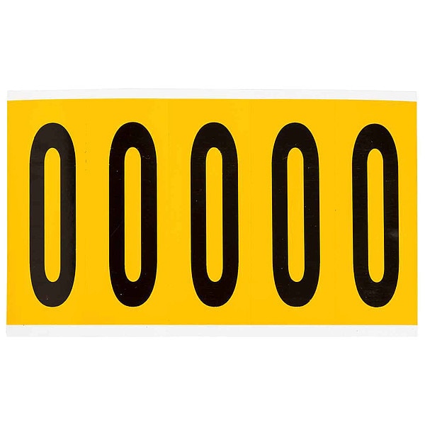 Letter Label, O, 5in.Hx1-3/4in.W, Vinyl