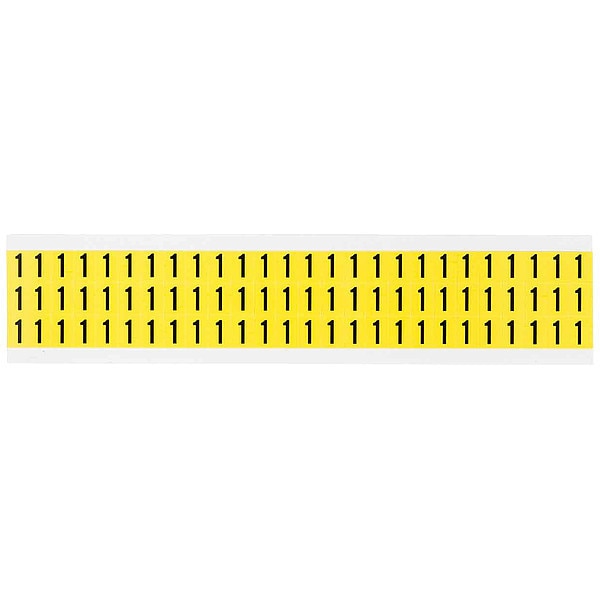 Number Label, 1, 1/2in.Hx11/32in.W, Vinyl