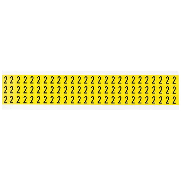 Number Label, 2, 1/2in.Hx11/32in.W, Vinyl