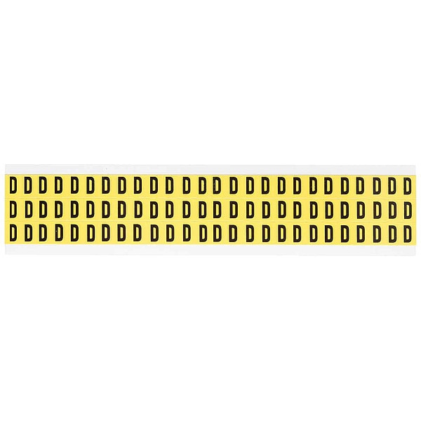 Letter Label, D, 1/2in.Hx11/32in.W, Vinyl
