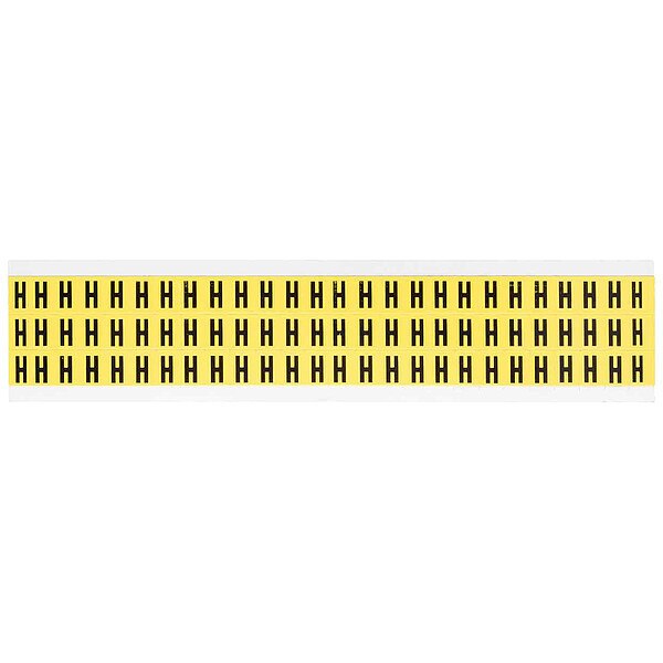 Letter Label, H, 1/2in.Hx11/32in.W, Vinyl