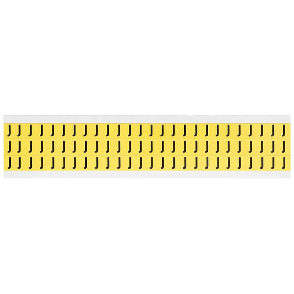 Letter Label, J, 1/2in.Hx11/32in.W, Vinyl