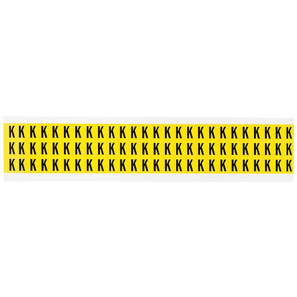 Letter Label, K, 1/2in.Hx11/32in.W, Vinyl