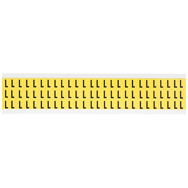 Letter Label, L, 1/2in.Hx11/32in.W, Vinyl