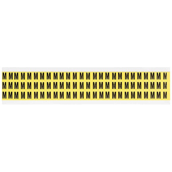 Letter Label, M, 1/2in.Hx11/32in.W, Vinyl
