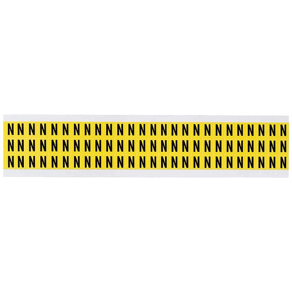 Letter Label, N, 1/2in.Hx11/32in.W, Vinyl