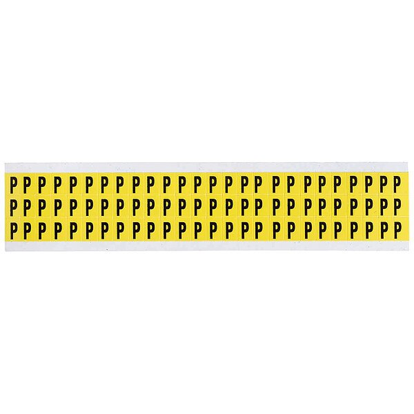 Letter Label, P, 1/2in.Hx11/32in.W, Vinyl