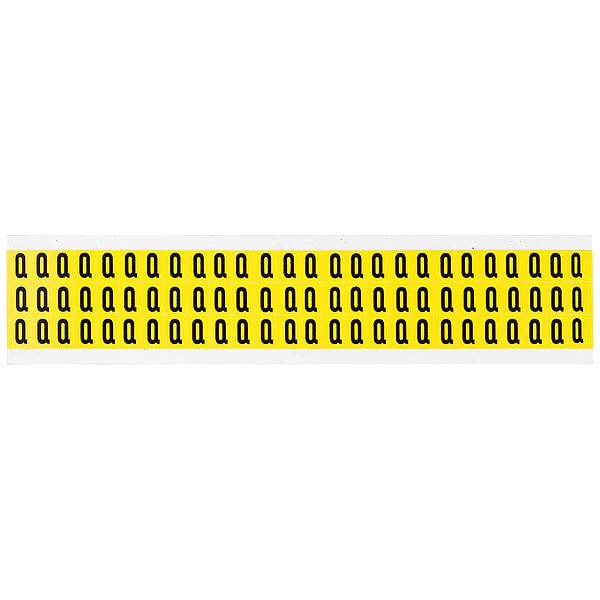 Letter Label, Q, 1/2in.Hx11/32in.W, Vinyl