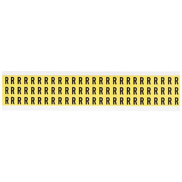 Letter Label, R, 1/2in.Hx11/32in.W, Vinyl