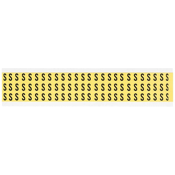 Letter Label, S, 1/2in.Hx11/32in.W, Vinyl