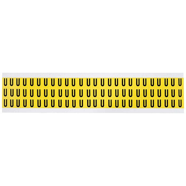 Letter Label, U, 1/2in.Hx11/32in.W, Vinyl
