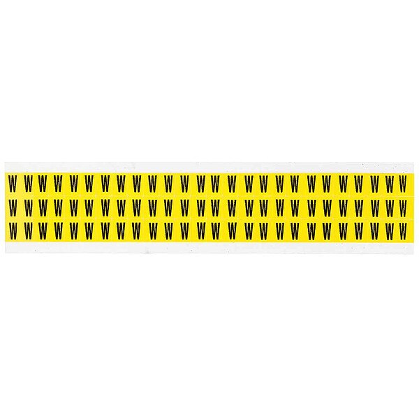 Letter Label, W, 1/2in.Hx11/32in.W, Vinyl